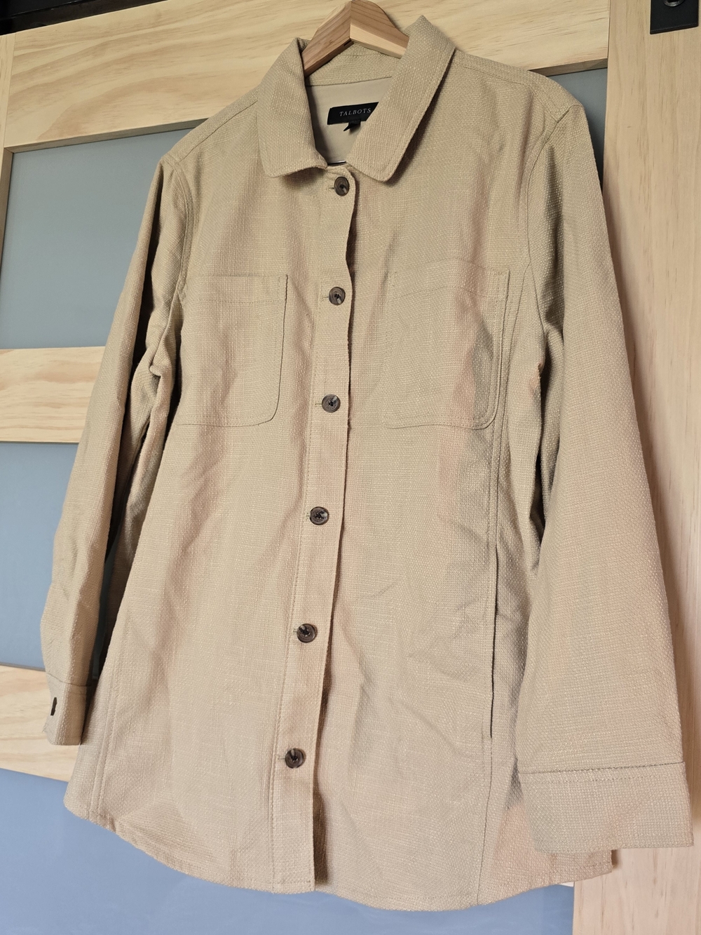 Talbots Women's Tan Button-Up Jacket
